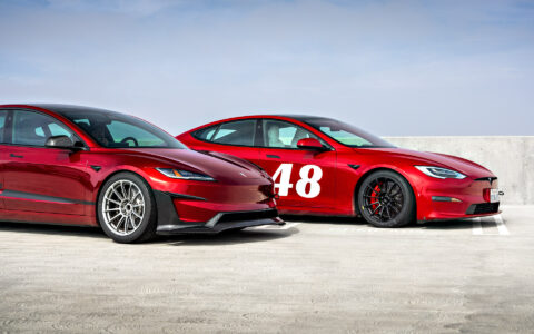 Red Mica Tesla Model S Plaid & Ultra Red Tesla Model 3 Performance Highland Track Builds with UP-03 Forged Race Wheels 1920px (11)