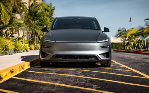 Stealth PPF Quicksilver Tesla Model Y Juniper on UP-RW 19x8.5 ET 32 Forged Wheels and Aero Kit Unplugged Performance 2