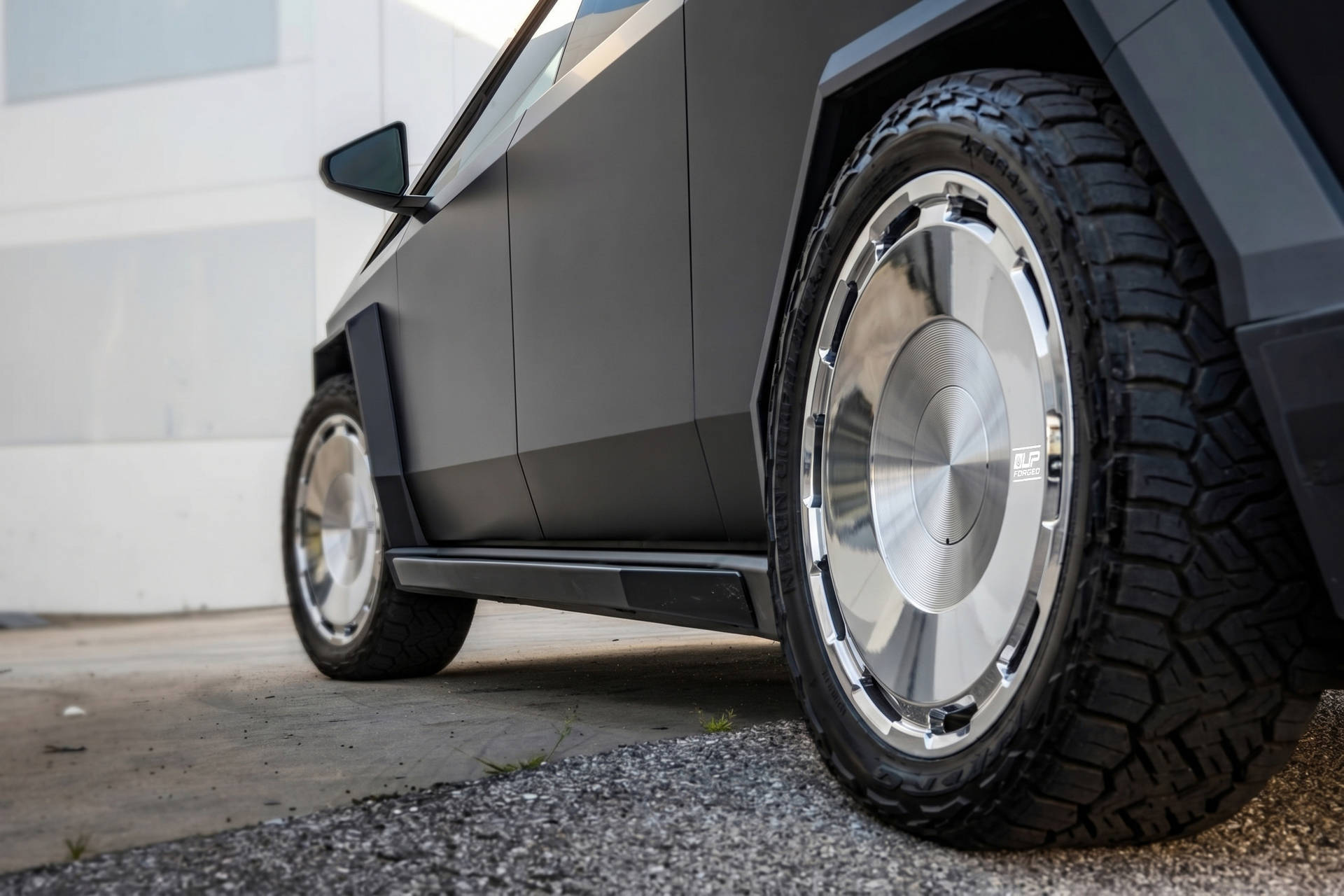 CYBRDISC Is Here: A New VIP Look for Tesla Cybertruck 10 Tesla Cybertruck UP Forged CYBRDISC 24-Inch Full Polished Wheels Unplugged Performance