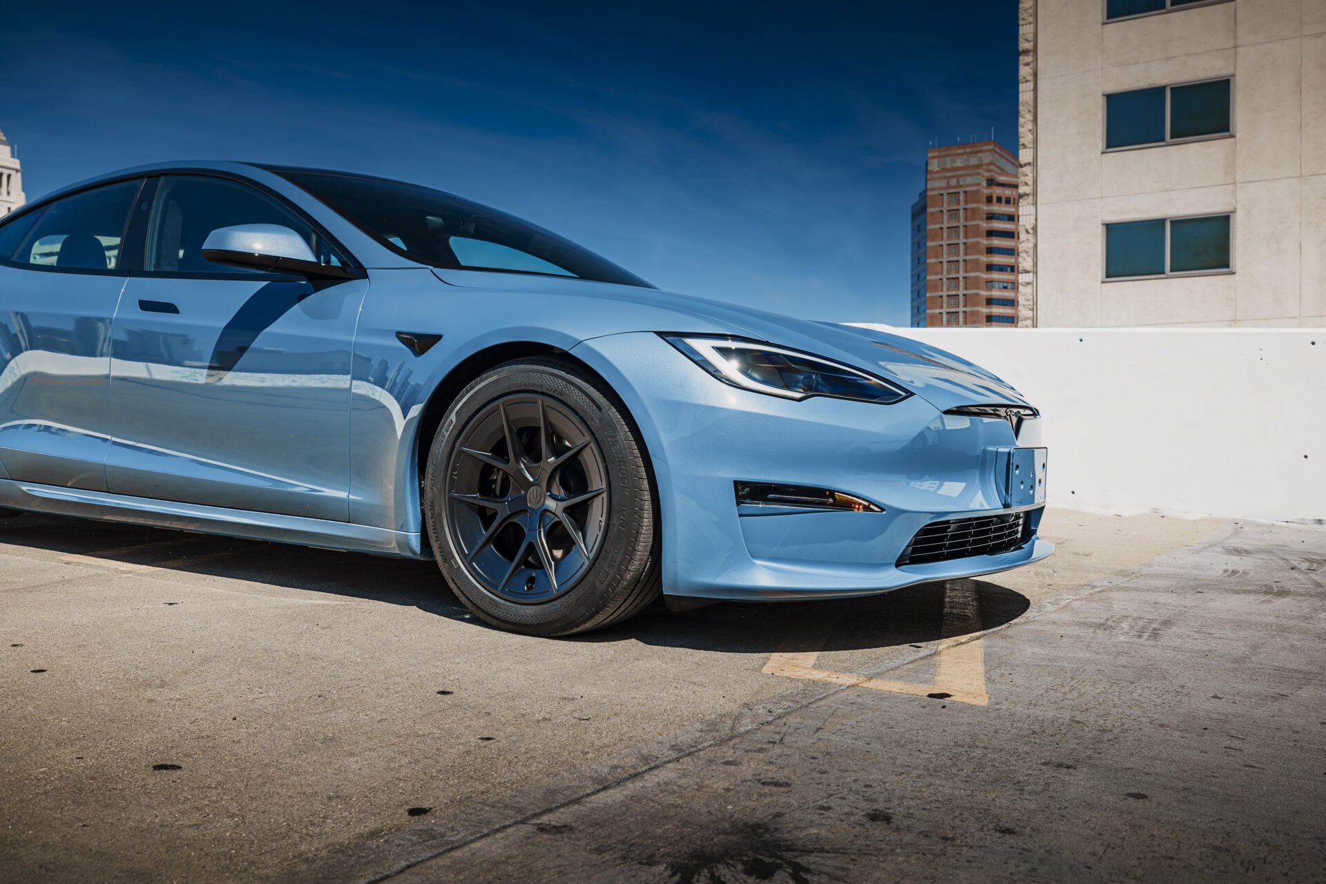 Frost Blue Metallic Tesla Model S 26 Refresh on UP-RW Flow Formed 19-inch Wheels Unplugged Performance 3840px (11)