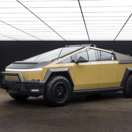 Dune Wrapped Tesla Cybertruck with UP INVINCIBLE® Upgrades