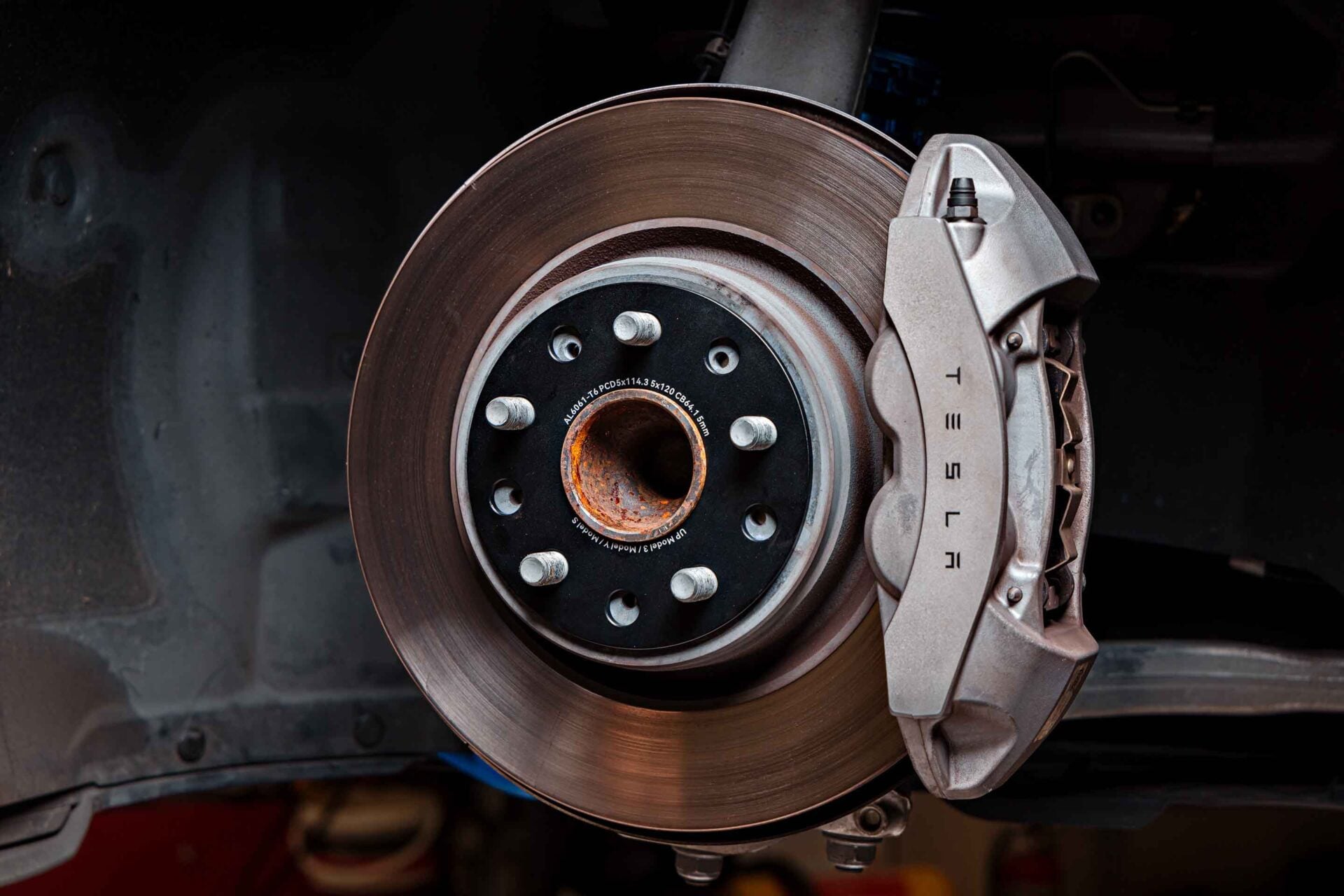 5mm Double Drilled Spacer for Tesla Model Y Model X Model 3 Model S by Unplugged Performance Install 1920px (8)