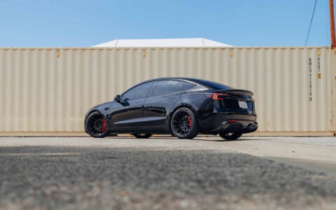 Diamond Black Tesla Model 3 on 19-Inch UP-03 Forged Wheels 2 Diamond Black Highland Tesla Model 3 19-inch UP-03 Forged Wheels Unplugged Performance 16
