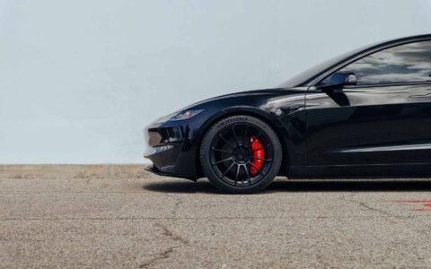 Diamond Black Tesla Model 3 on 19-Inch UP-03 Forged Wheels 4 Diamond Black Highland Tesla Model 3 19-inch UP-03 Forged Wheels Unplugged Performance 2