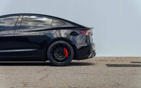Diamond Black Tesla Model 3 on 19-Inch UP-03 Forged Wheels 11 Diamond Black Highland Tesla Model 3 19-inch UP-03 Forged Wheels Unplugged Performance 3
