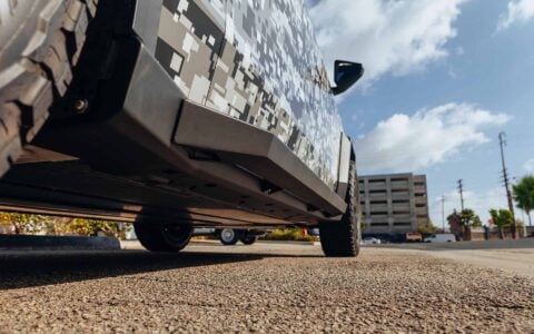 Digital Camo Tesla Cybertruck on 22-Inch UP Forged CYBRHEX Wheels 1 Digital Camo Wrapped Tesla Cybertruck UP Forged CYBRHEX Wheels Unplugged Performance 5