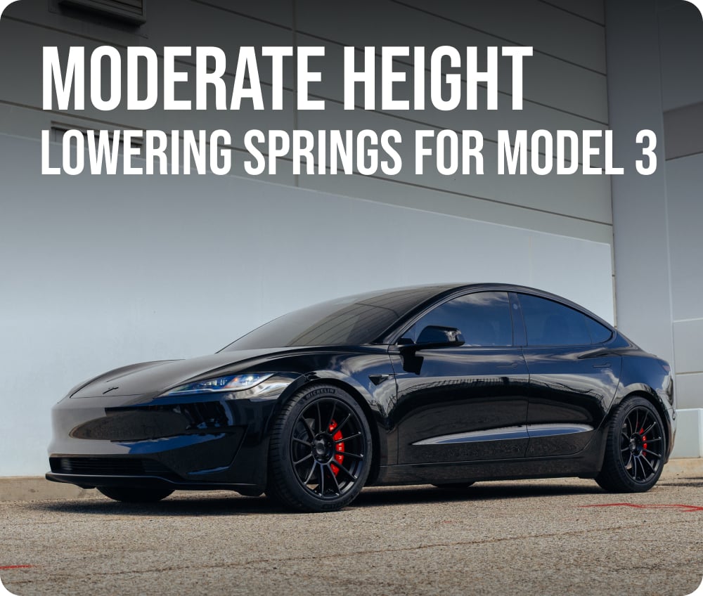 Unplugged Performance Homepage Slider Tesla Model 3 Performance Dual Rate Linear Lowering Springs Set Image 2