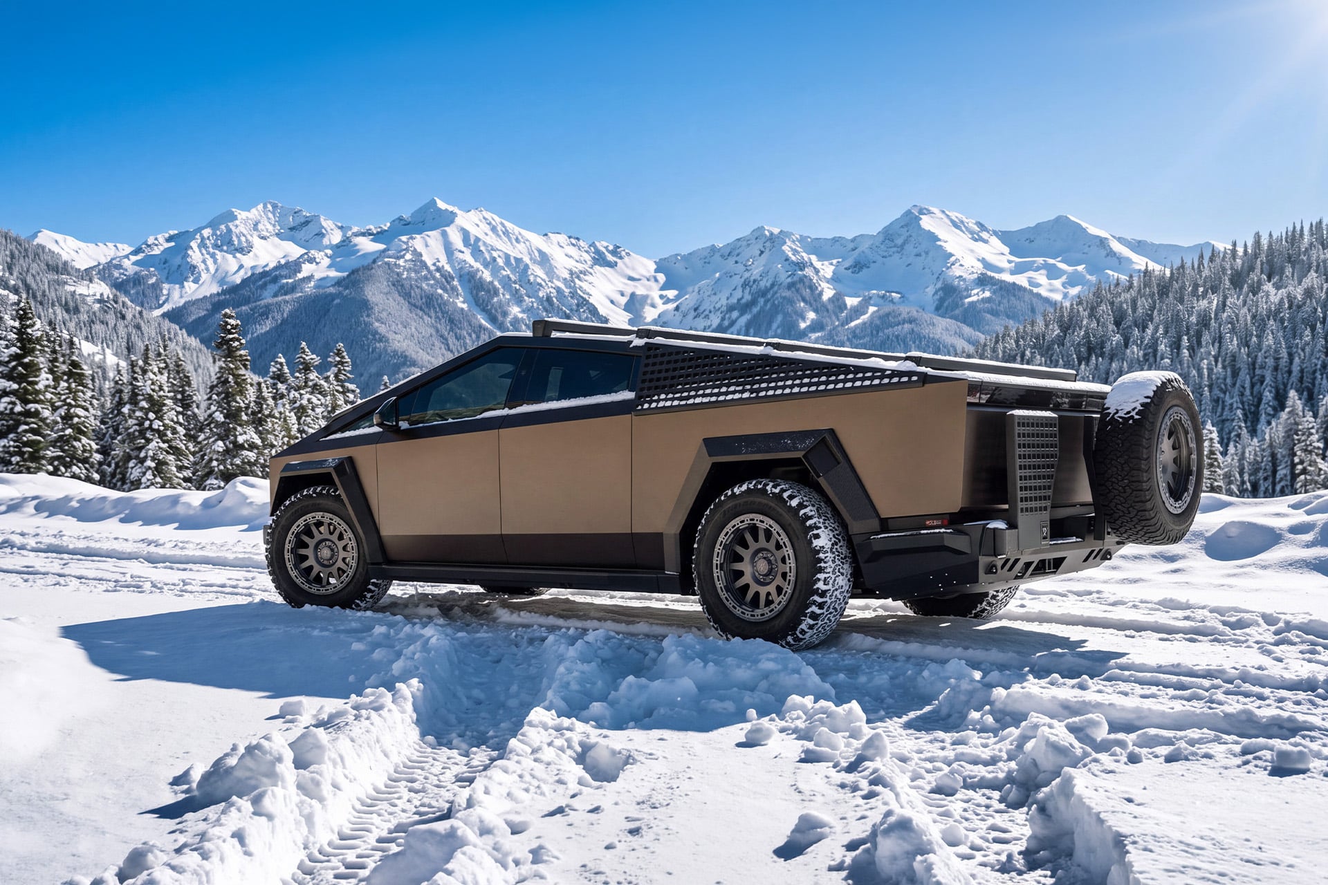 Tesla Winter Wheel and Tire Packages: What Actually Matters 4 Winter - Cybertruck - UP-03 Beadlock - 3x2 1920x1280