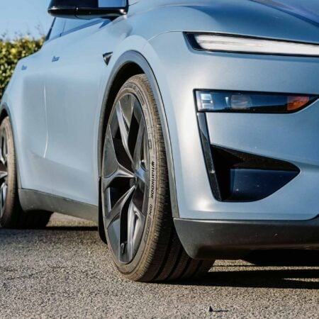 Stealth PFF Frost Blue Metallic Tesla Model Y on Perfect Flush Fitment Kit