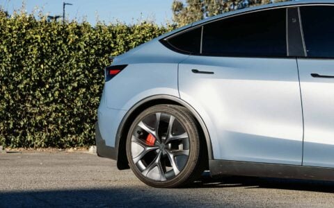 Frost Blue Metallic Tesla Model Y 2026 Juniper Performance Perfect Flush Fitment Kit Unplugged Performance 7