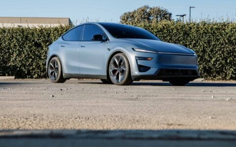 Frost Blue Metallic Tesla Model Y 2026 Juniper Performance Perfect Flush Fitment Kit Unplugged Performance 9