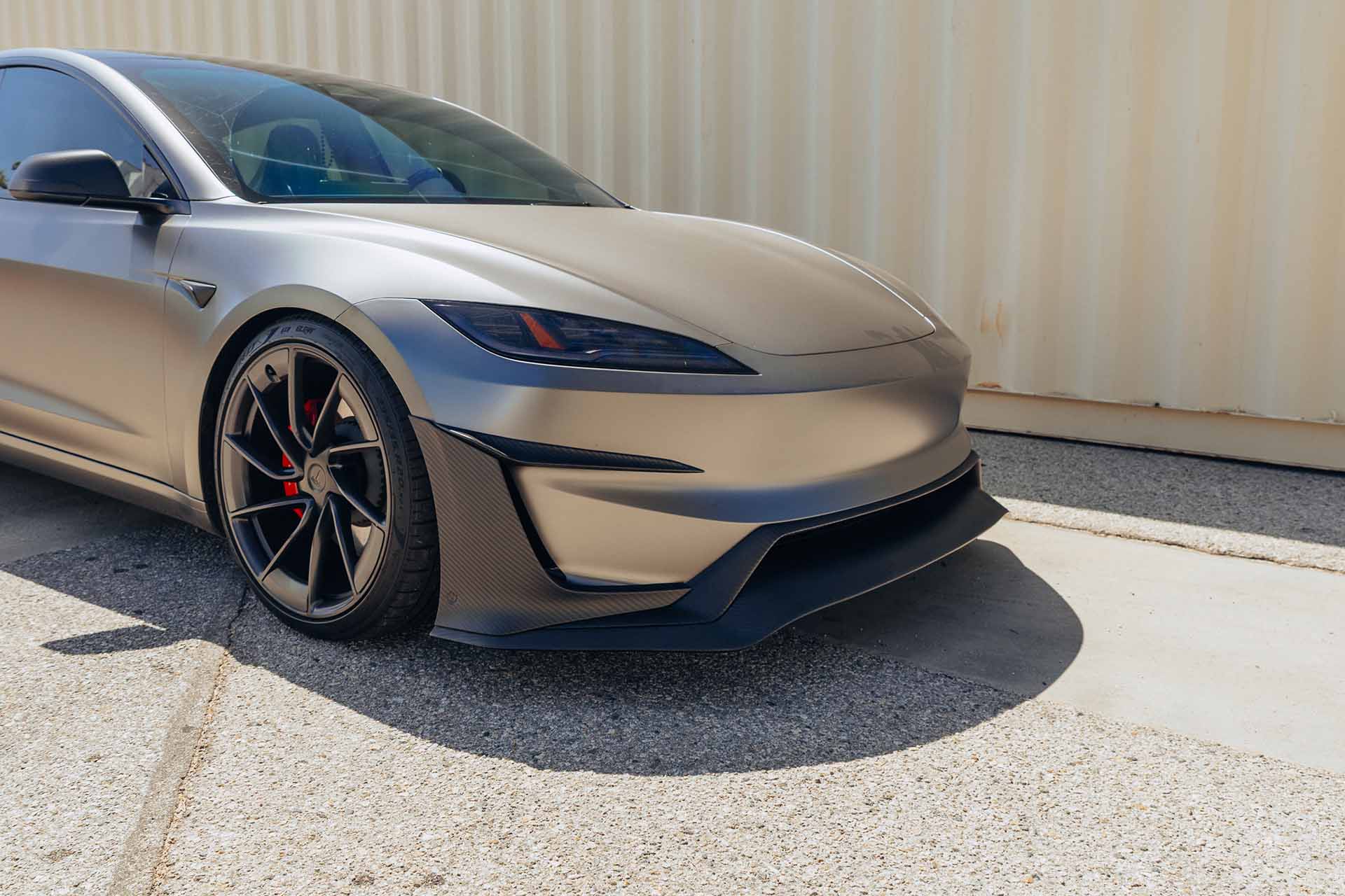 Build Your Model 3, One Piece at a Time: Carbon Fiber Upgrades In Stock 3 Grey Model 3 Performance Full Satin Carbon Fiber Aero Kit Unplugged Performance