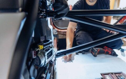 Tesla Model S Plaid Signature with UP Suspension Upgrades 1 Signature Model S Plaid GT Rear Strut Tower Brace Install-20