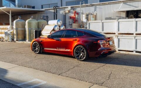 Tesla Model S Plaid Signature with UP Suspension Upgrades 6 Signature Model S Plaid GT Rear Strut Tower Brace Showcase-2