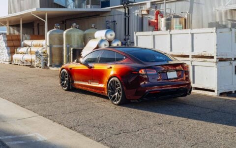 Tesla Model S Plaid Signature with UP Suspension Upgrades 7 Signature Model S Plaid GT Rear Strut Tower Brace Showcase-3