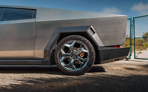 Tesla Cybertruck UP Forged 24-Inch Custom Polished CYBRSPOKE Wheels Unplugged Performance 12
