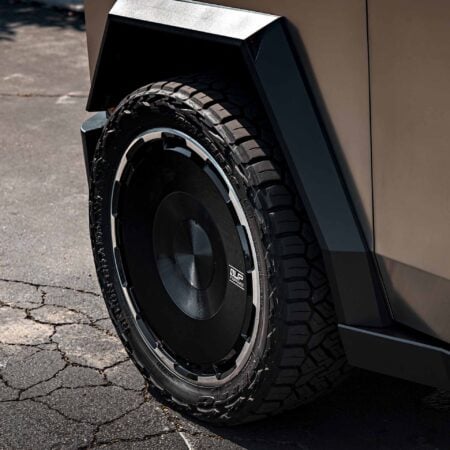 Tesla Cybertruck on 24-Inch UP Forged CYBRDISC Gloss Black Wheels