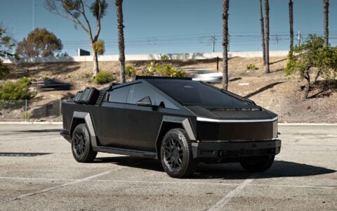 Tesla Cybertruck on UP INVINCIBLE Base Protection Kit + More 20 Tesla Cybertruck UP INVINCIBLE Bumpers Carbon Fiber Hood System And Rock Sliders Unplugged Performance 1(1)