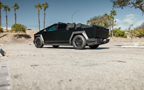 Tesla Cybertruck on UP INVINCIBLE Base Protection Kit + More 11 Tesla Cybertruck UP INVINCIBLE Bumpers Carbon Fiber Hood System And Rock Sliders Unplugged Performance 11