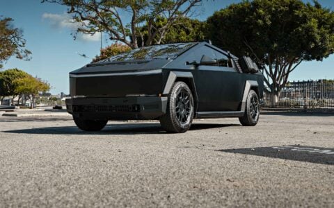 Tesla Cybertruck on UP INVINCIBLE Base Protection Kit + More 12 Tesla Cybertruck UP INVINCIBLE Bumpers Carbon Fiber Hood System And Rock Sliders Unplugged Performance 12