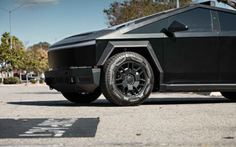 Tesla Cybertruck on UP INVINCIBLE Base Protection Kit + More 13 Tesla Cybertruck UP INVINCIBLE Bumpers Carbon Fiber Hood System And Rock Sliders Unplugged Performance 13