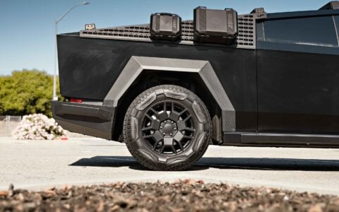 Tesla Cybertruck on UP INVINCIBLE Base Protection Kit + More 6 Tesla Cybertruck UP INVINCIBLE Bumpers Carbon Fiber Hood System And Rock Sliders Unplugged Performance 6