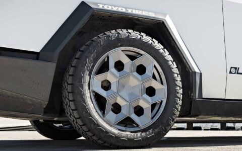 Tesla Cybertruck XPEL White PPF UP Forged CYBRHEX 22-inch Wheels in Satin Titanium Unplugged Performance 11