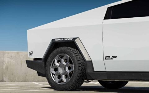 Tesla Cybertruck XPEL White PPF UP Forged CYBRHEX 22-inch Wheels in Satin Titanium Unplugged Performance 14