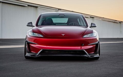 Tesla Model 3 2024 Carbon Fiber Front Lip Cover Front Spoiler Canards Mirror Covers Unplugged Performance 3840px Image (15)