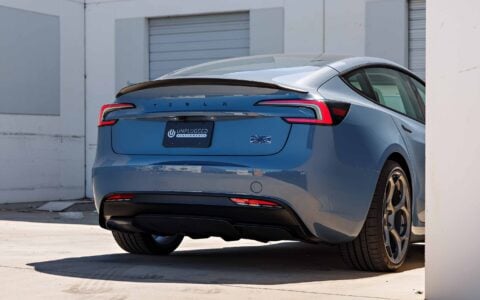 Frost Blue Metallic Tesla Model 3 Performance on 20-Inch Satin Titanium UP-05 Wheels 12 Tesla Model 3 Performance Highland on 20-Inch UP-05 Satin Titanium Forged Wheels Unplugged Performance 12