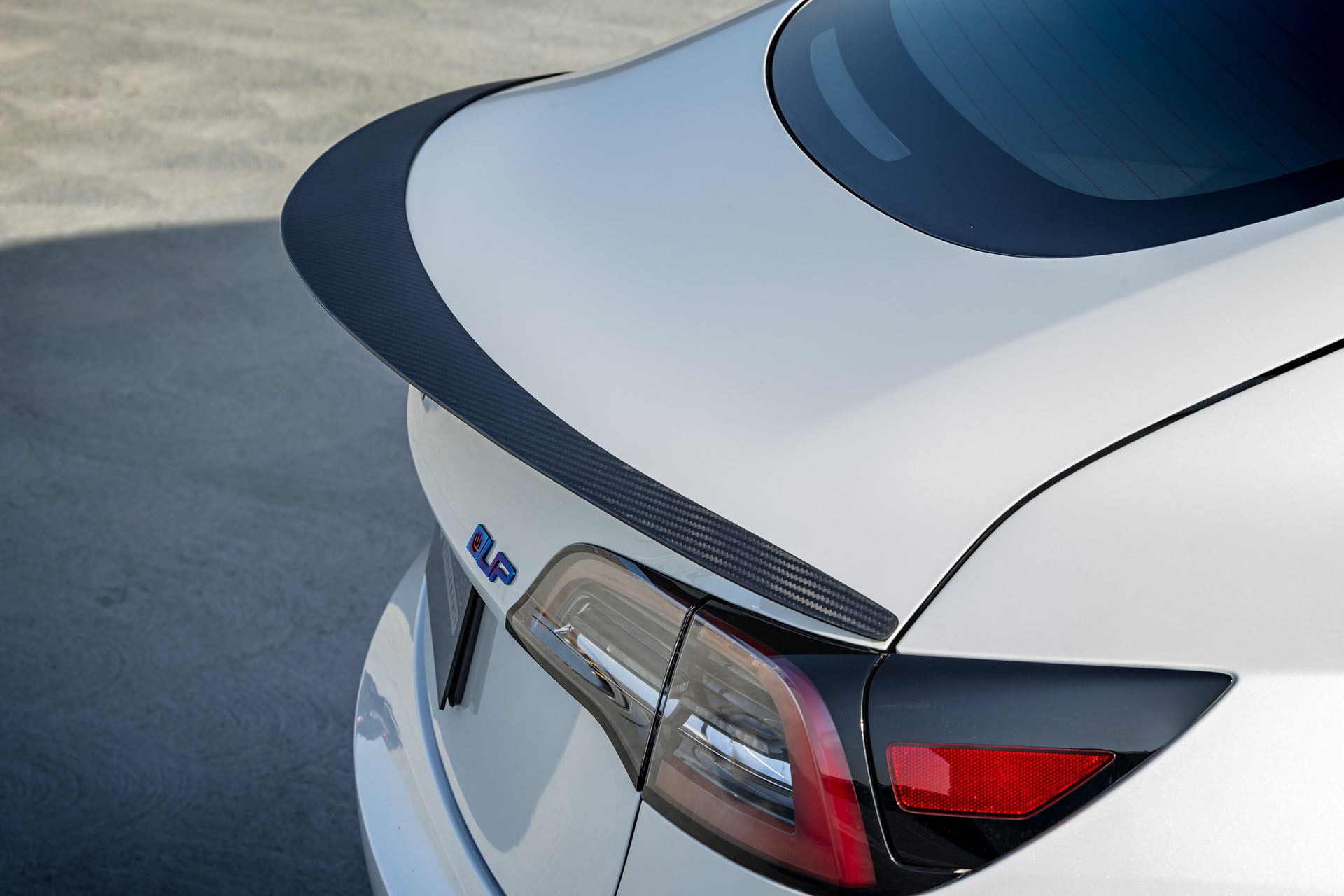 Build Your Model 3, One Piece at a Time: Carbon Fiber Upgrades In Stock 11 Tesla Model 3 Performance on Rear High Efficiency Carbon Fiber Rear Spoiler Unplugged Performance 1