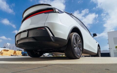 Tesla Model Y Juniper with Leveling Lift Kit and Rear Camber Arms Unplugged Performance 6