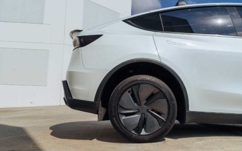 Tesla Model Y Juniper with Leveling Lift Kit and Rear Camber Arms Unplugged Performance 7