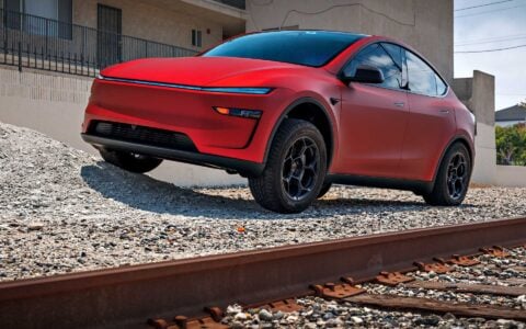 Tesla Model Y Juniper with Leveling Lift Kit and UP-05 Forged Wheels Unplugged Performance 11