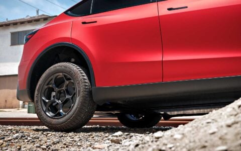 Tesla Model Y Juniper with Leveling Lift Kit and UP-05 Forged Wheels Unplugged Performance 8